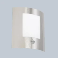 Qazqa wandlamp met bewegingssensor emmerald zilverkleurig e27