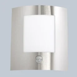 Qazqa wandlamp met bewegingssensor emmerald zilverkleurig e27