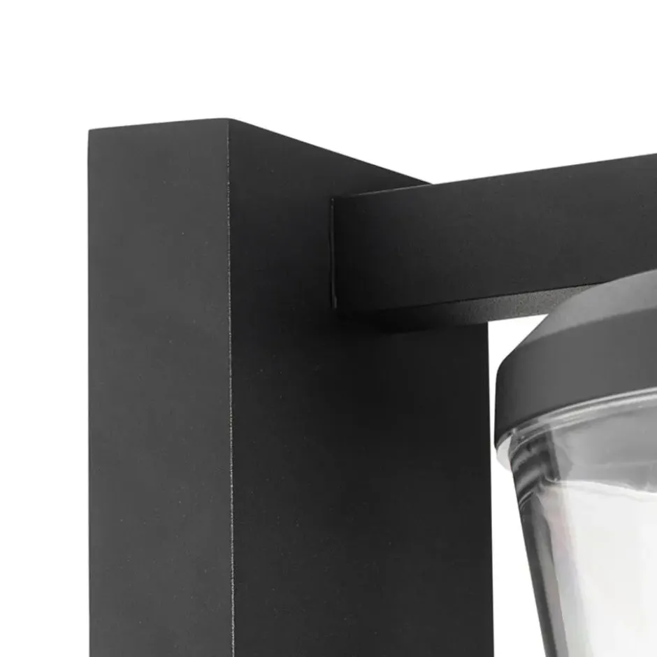 Qazqa wandlamp met bewegingssensor joren zwart e27