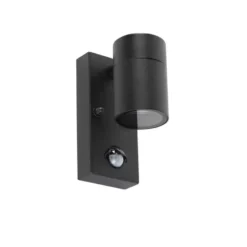 Qazqa wandlamp met bewegingssensor solo zwart gu10