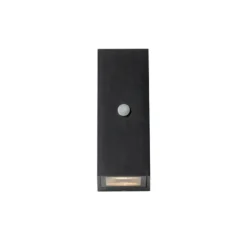 Qazqa wandlamp met bewegingssensor baleno zwart gu10