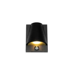 Qazqa wandlamp met bewegingssensor femke zwart gu10