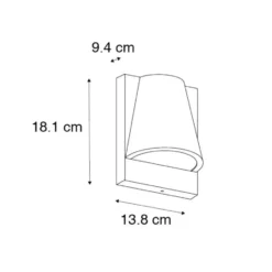 Qazqa wandlamp met bewegingssensor femke zwart gu10