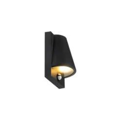 Qazqa wandlamp met bewegingssensor femke zwart gu10