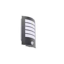 Qazqa wandlamp met bewegingssensor miro zwart e27