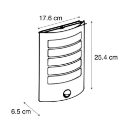Qazqa wandlamp met bewegingssensor miro zwart e27