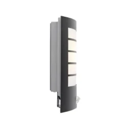 Qazqa wandlamp met bewegingssensor miro zwart e27