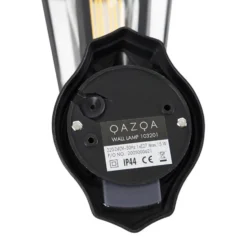 Qazqa wandlamp met bewegingssensor new haven zwart e27