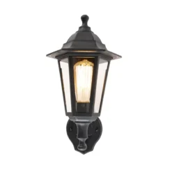 Qazqa wandlamp met bewegingssensor new haven zwart e27