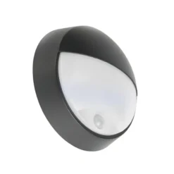 Qazqa wandlamp met bewegingssensor hortus zwart geïntegreerde led