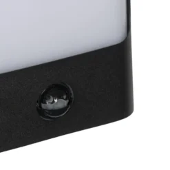 Qazqa wandlamp met bewegingssensor khuvan zwart geïntegreerde led