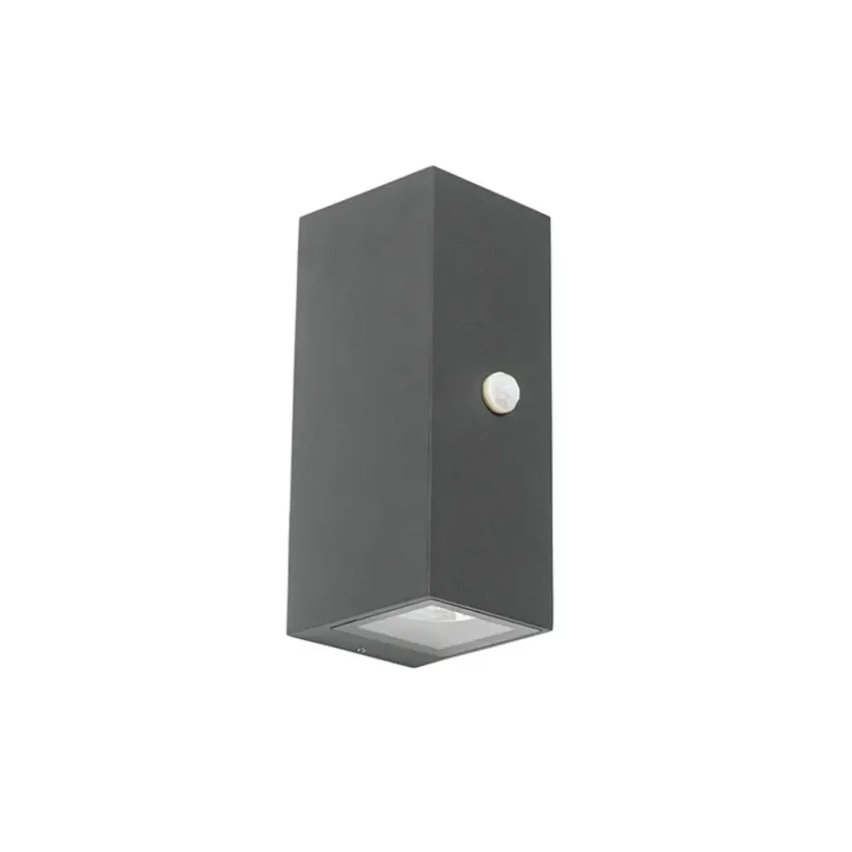 Qazqa wandlamp met bewegingssensor baleno grijs gu10