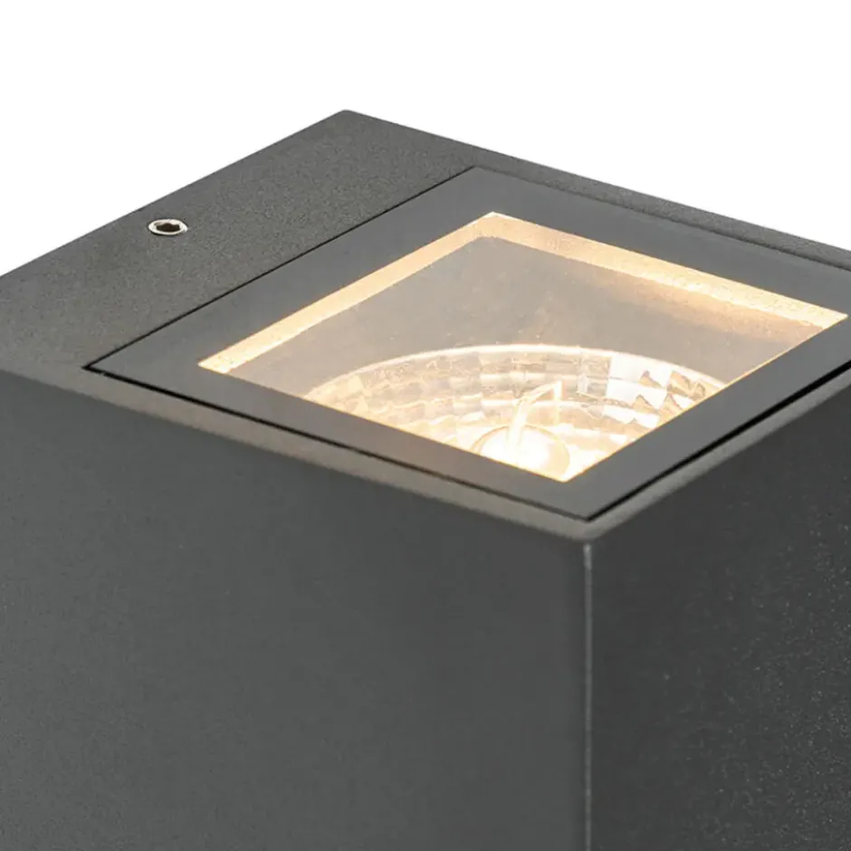 Qazqa wandlamp met bewegingssensor baleno grijs gu10