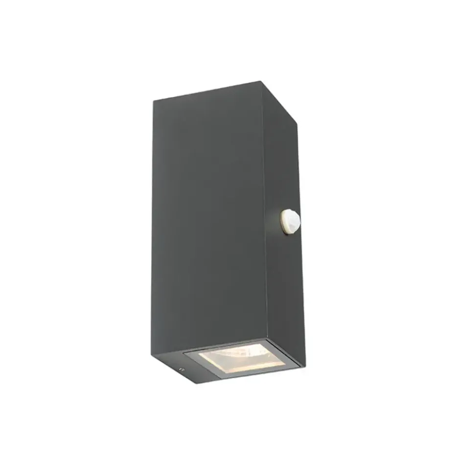 Qazqa wandlamp met bewegingssensor baleno grijs gu10