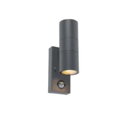Qazqa wandlamp met bewegingssensor duo grijs gu10