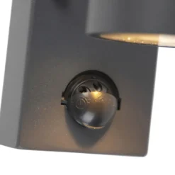 Qazqa wandlamp met bewegingssensor duo grijs gu10