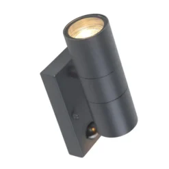 Qazqa wandlamp met bewegingssensor duo grijs gu10
