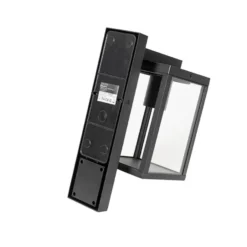 Qazqa wandlamp met bewegingssensor charlois zwart e27