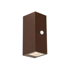 Qazqa wandlamp met bewegingssensor baleno bruin gu10