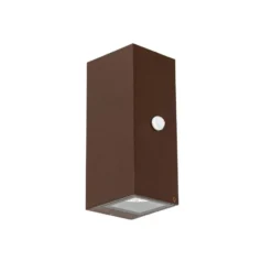 Qazqa wandlamp met bewegingssensor baleno bruin gu10
