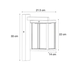 Qazqa wandlamp met bewegingssensor ferdinand zwart geïntegreerde led