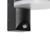 Qazqa wandlamp met bewegingssensor esmee zwart geïntegreerde led