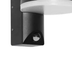 Qazqa wandlamp met bewegingssensor esmee zwart geïntegreerde led