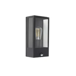 Qazqa wandlamp met bewegingssensor rotterdam zwart