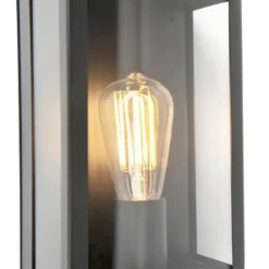 Qazqa wandlamp met bewegingssensor rotterdam zwart