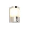 Qazqa wandlamp met bewegingssensor mira zilverkleurig e27