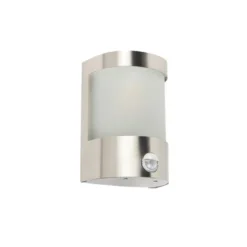 Qazqa wandlamp met bewegingssensor mira zilverkleurig e27