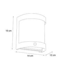 Qazqa wandlamp met bewegingssensor mira zilverkleurig e27