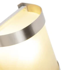Qazqa wandlamp met bewegingssensor mira zilverkleurig e27