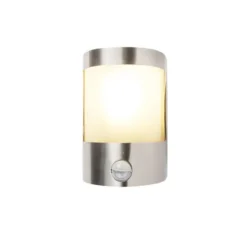Qazqa wandlamp met bewegingssensor mira zilverkleurig e27