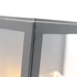 Qazqa wandlamp met daglichtsensor rotterdam zwart e27