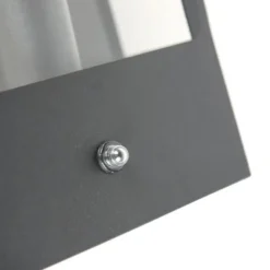 Qazqa wandlamp met daglichtsensor rotterdam zwart e27