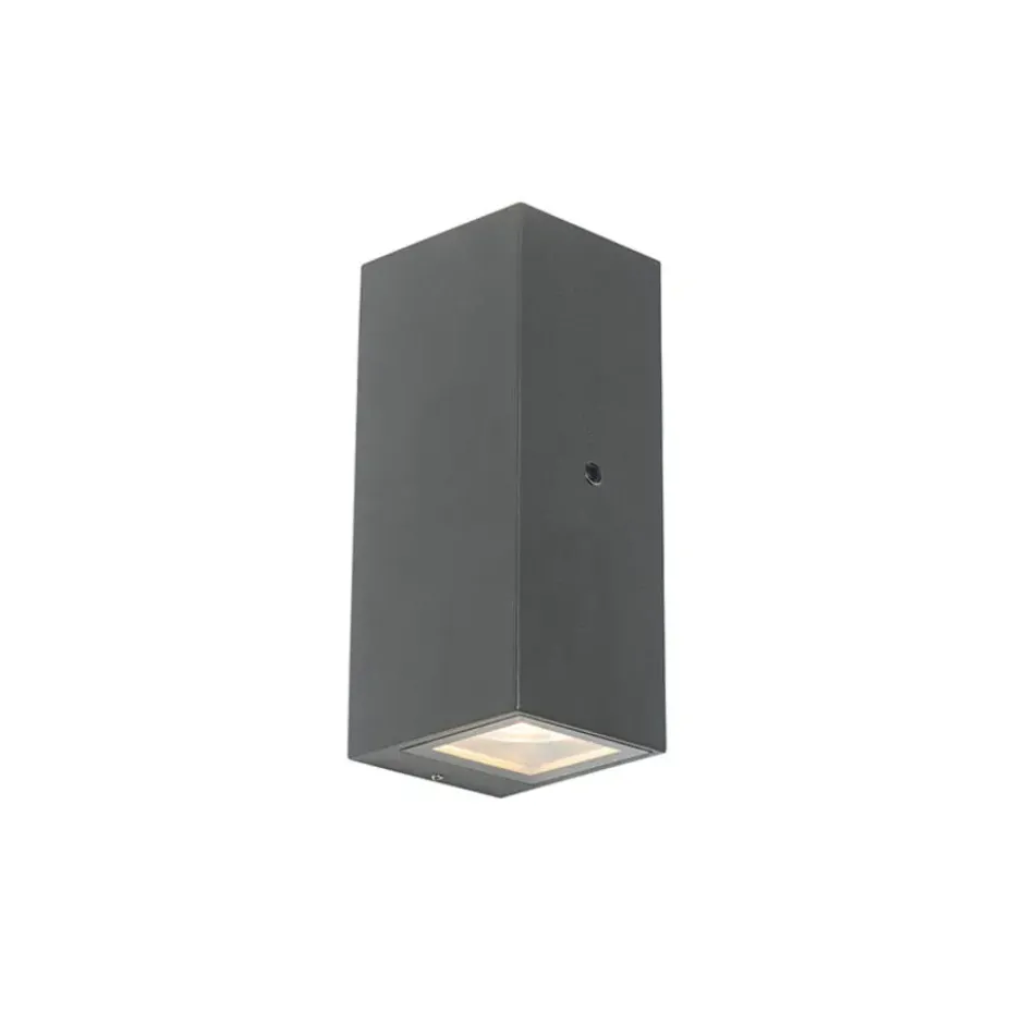 Qazqa wandlamp met daglichtsensor baleno grijs gu10