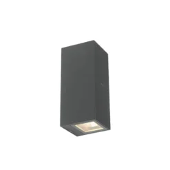 Qazqa wandlamp met daglichtsensor baleno grijs gu10