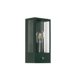 Qazqa wandlamp met daglichtsensor rotterdam groen e27