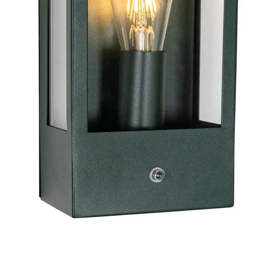 Qazqa wandlamp met daglichtsensor rotterdam groen e27