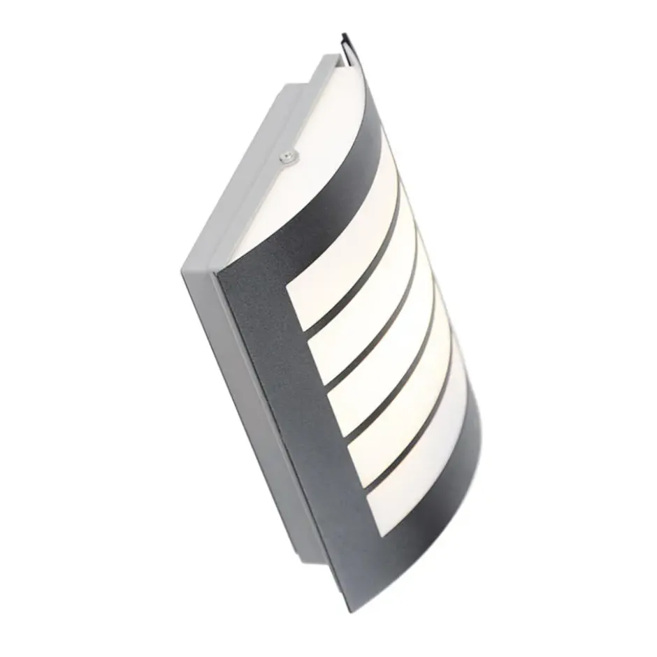 Qazqa wandlamp met daglichtsensor miro zwart e27