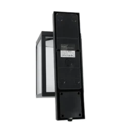 Qazqa wandlamp met daglichtsensor ferdinand zwart geïntegreerde led