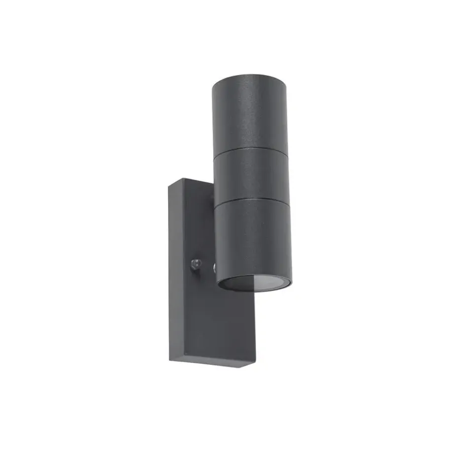 Qazqa wandlamp met daglichtsensor duo grijs