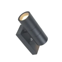 Qazqa wandlamp met daglichtsensor duo grijs