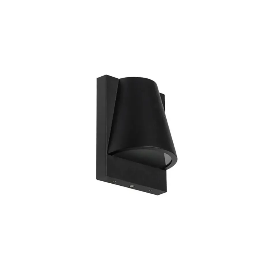 Qazqa wandlamp met daglichtsensor femke zwart gu10