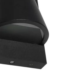 Qazqa wandlamp met daglichtsensor femke zwart gu10