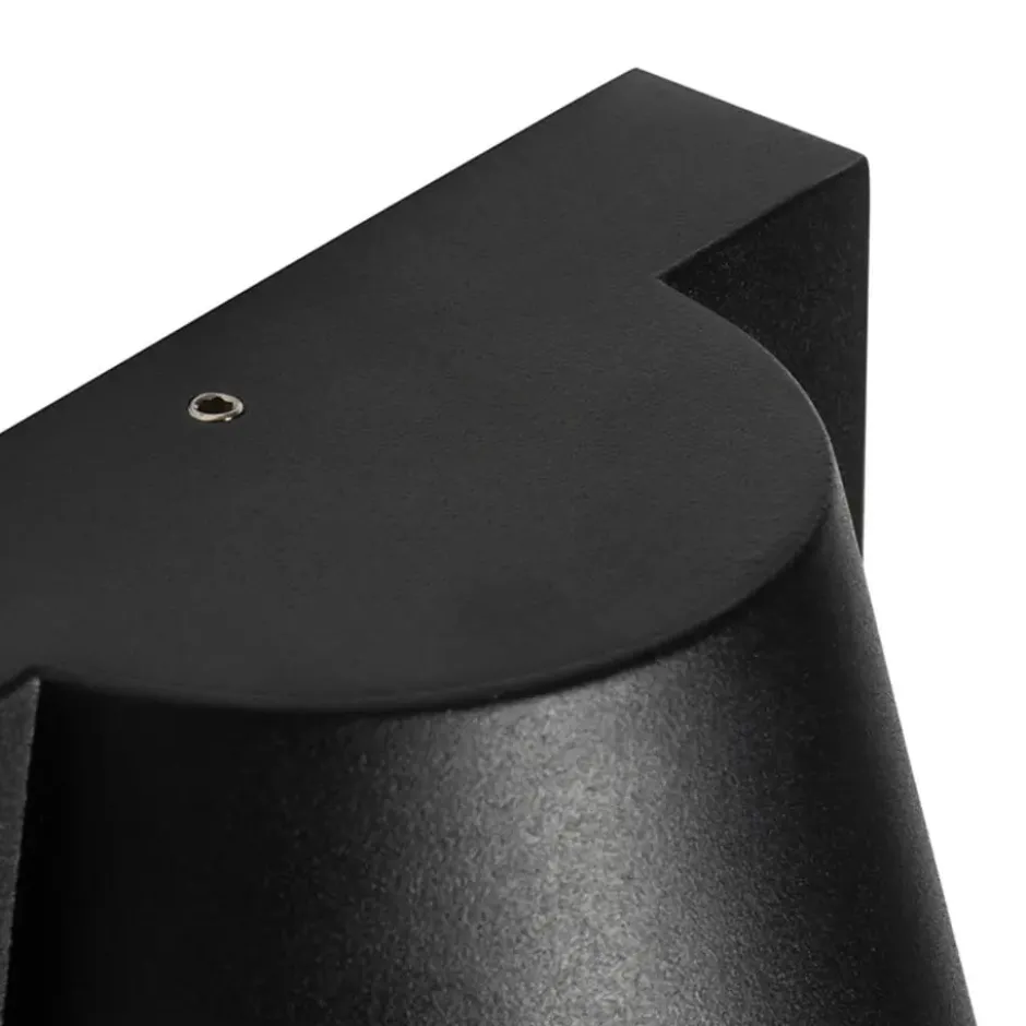 Qazqa wandlamp met daglichtsensor femke zwart gu10