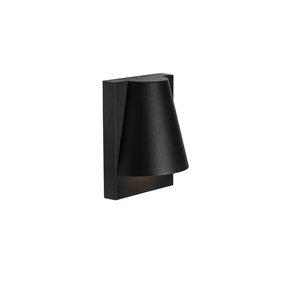 Qazqa wandlamp met daglichtsensor femke zwart gu10