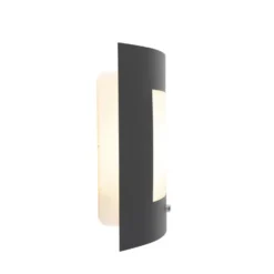 Qazqa wandlamp met daglichtsensor emmerald grijs e27