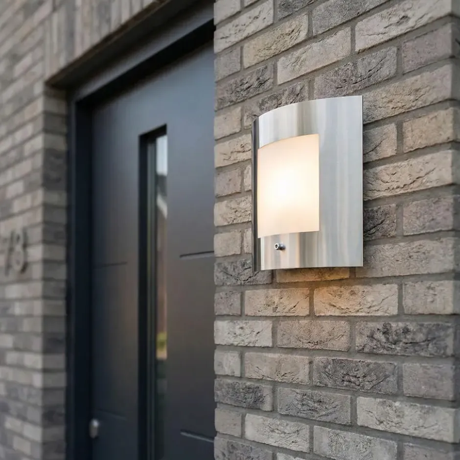 Qazqa wandlamp met daglichtsensor emmerald zilverkleurig e27